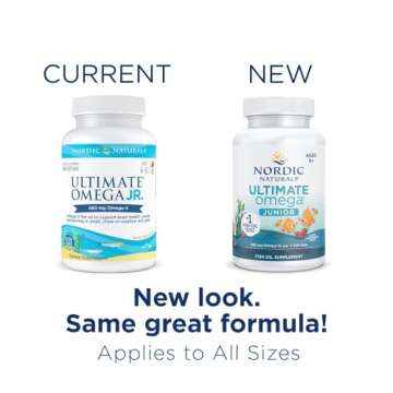 Nordic Naturals Ultimate Omega Jr., Strawberry - 120 Mini Soft Gels - 680 Total Omega-3s with EPA & DHA - Brain Health, Mood, Learning - Non-GMO - 60 Servings