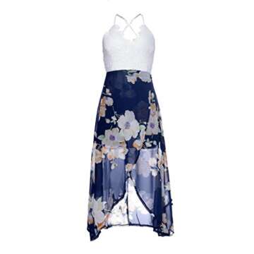 Elegant Asymmetrical Floral Maxi Dress for Summer Events