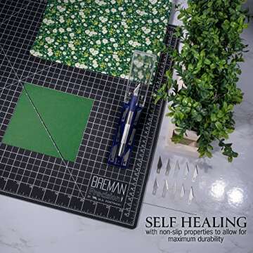 WA Portman Craft Knife Set & Craft Cutting Mat - 18x24 inch 2-sided Self-Healing Craft Cutting Board & 7pc Hobby Knife Set with 10 Extra Blades - Precision Knife with Blades & Hobby Cutting Mat Set