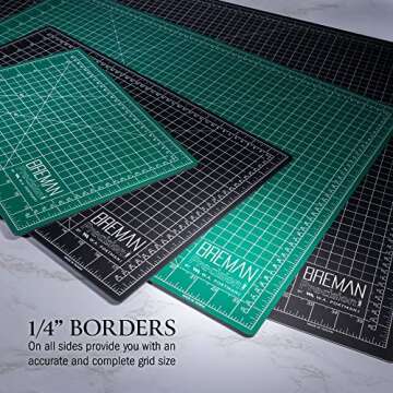 WA Portman Craft Knife Set & Craft Cutting Mat - 18x24 inch 2-sided Self-Healing Craft Cutting Board & 7pc Hobby Knife Set with 10 Extra Blades - Precision Knife with Blades & Hobby Cutting Mat Set
