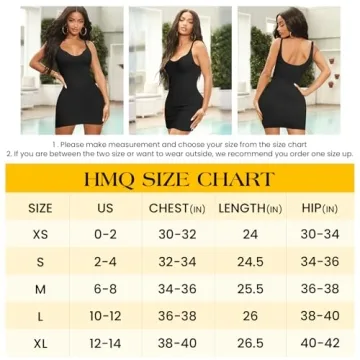 HMQ Womens Shapewear Slip Dress Tummy Control Seamless Beauty