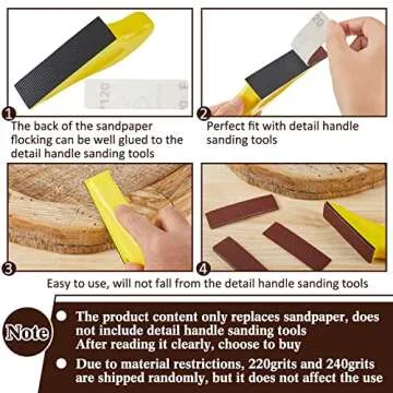 100 Detail Sander Refills - Assorted Grit for Crafts