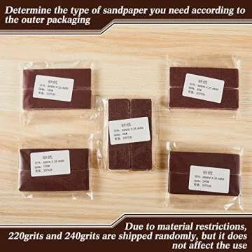 100 Detail Sander Refills - Assorted Grit for Crafts
