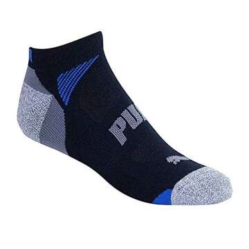 PUMA Men's No show Sport Socks, Moisture Control, Arch Support (8 Pair) (Extended Size - Shoe Size (...
