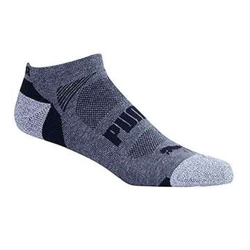 PUMA Men's No show Sport Socks, Moisture Control, Arch Support (8 Pair) (Extended Size - Shoe Size (12- 16), Black)
