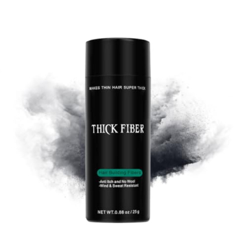THICK FIBER Hair Fibers for Thinning Hair & Bald Spots - 25g - Conceal Hair Loss in Seconds