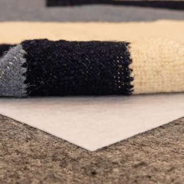 Slip-Stop Magic Stop Rug on Carpet Non-Slip Rug Pad for Area Rugs and Runner Rugs, USA-Made Rug Pad ...