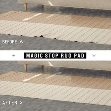 Slip-Stop Magic Stop Rug on Carpet Non-Slip Rug Pad for Area Rugs and Runner Rugs, USA-Made Rug Pad for Carpet Over Carpet Keeps Rugs in Place On Carpet, 8' x 10'