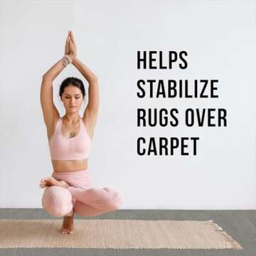 Slip-Stop Magic Stop Rug on Carpet Non-Slip Rug Pad for Area Rugs and Runner Rugs, USA-Made Rug Pad for Carpet Over Carpet Keeps Rugs in Place On Carpet, 8' x 10'