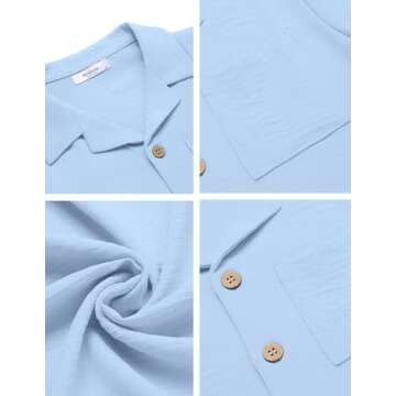 Arshiner Boys Short Sleeve Button Down Shirt for Summer