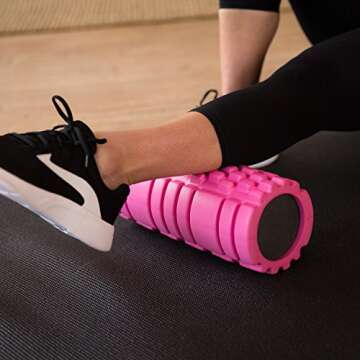 321 STRONG Foam Roller - Medium Density Deep Tissue Massager for Muscle Massage and Myofascial Trigger Point Release, with 4K eBook - Glam