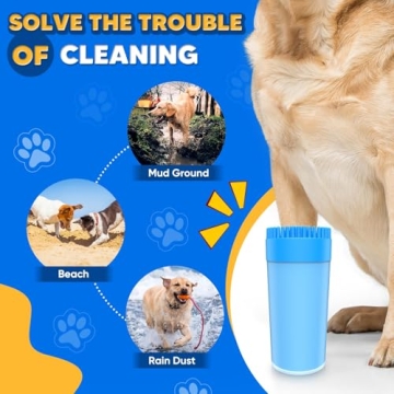 Upgrade 2 In 1 Paw Buddy for Medium Dogs - Muddy Foot Cleaner