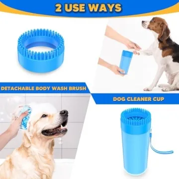 Upgrade 2 In 1 Paw Buddy for Medium Dogs - Muddy Foot Cleaner
