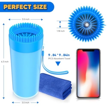 Upgrade 2 In 1 Paw Buddy for Medium Dogs - Muddy Foot Cleaner