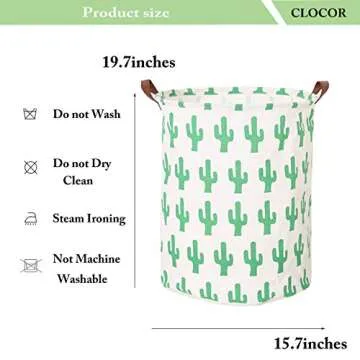 CLOCOR Large Cactus Storage Bin for Laundry and Toys