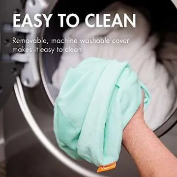 Boon Puff Inflatable Baby Bather - Infant Bathtub Includes Microfleece Cover and Contoured Sides – Inflatable Baby Bathtub for Newborns and Infants