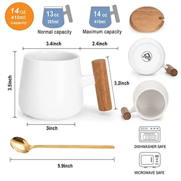 GOOD ALWAYS Ceramic Coffee Mug, 14 Oz Gift for All