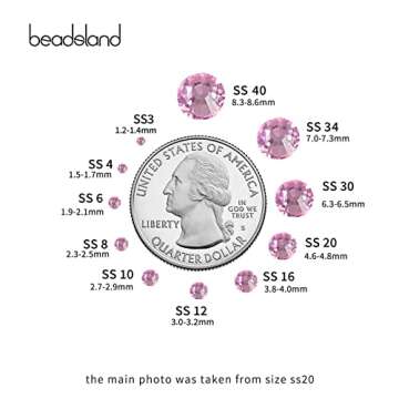 Beadsland Light Pink Rhinestones for Glamorous Crafting