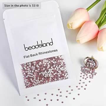 Beadsland Light Pink Rhinestones for Glamorous Crafting