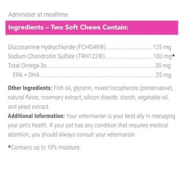 Nutramax Cosequin Joint Health Supplement for Cats - With Glucosamine, Chondroitin, and Omega-3, 60 Soft Chews