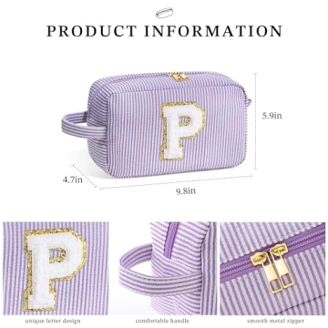 YOOLIFE Initial Cosmetic Bag - Stylish Girls Gift