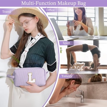 YOOLIFE Initial Cosmetic Bag - Stylish Girls Gift