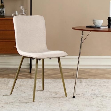 Modern Dining Chairs Set of 4 Comfortable Stylish Gold Legs