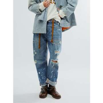 LifeShe Women's Casual Baggy Barrel Jeans - Stylish Comfort