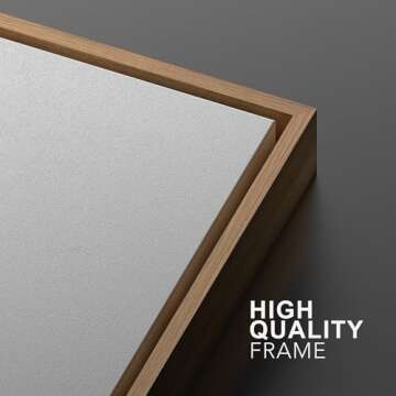 SIGNWIN Framed Canvas Print Wall Art Set Geometric Gray Pastel Color Field Landscape Abstract Shapes Illustration Modern Art Minimalism Decorative for Living Room, Bedroom, Office - 16"x24"x2 Natural