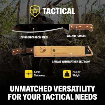 Condor Heavy Duty Machete with Walnut Handle and Sheath