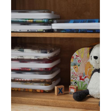 3PCS Zippered Hard Pouch Double for Easy Organization