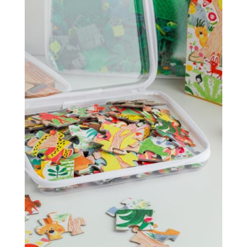 3PCS Zippered Hard Pouch Double for Easy Organization