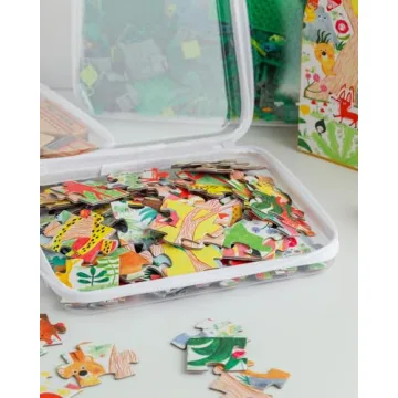 3PCS Zippered Hard Pouch Double for Easy Organization