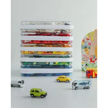 3PCS Zippered Hard Pouch Double for Easy Organization