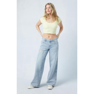 PacSun Eco Ripped Low Rise Baggy Jeans for Women
