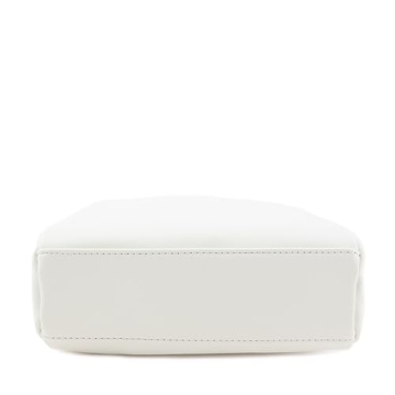 FashionPuzzle Triple Zip Small Crossbody Bag in White