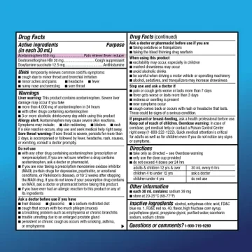 Amazon Basic Care Night Time Cold & Flu Liquid - Cherry Flavor