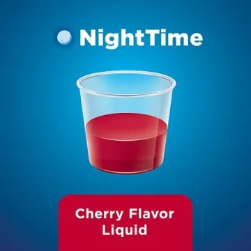 Amazon Basic Care Night Time Cold & Flu Liquid - Cherry Flavor