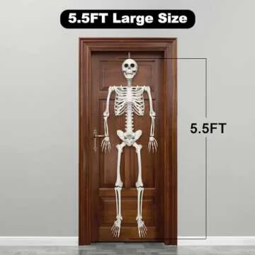 GameXcel 5.5FT Halloween Skeleton Decoration for Parties