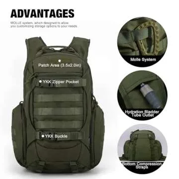 Mardingtop Tactical Backpack for Men, Military 28L EDC Bag