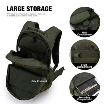 Mardingtop Tactical Backpack for Men, Military 28L EDC Bag