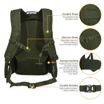Mardingtop Tactical Backpack for Men, Military 28L EDC Bag