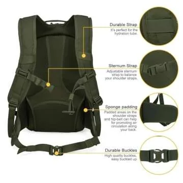 Mardingtop Tactical Backpack for Men, Military 28L EDC Bag