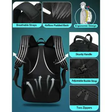 ProEtrade Large Laptop Backpack - TSA Approved, USB Port