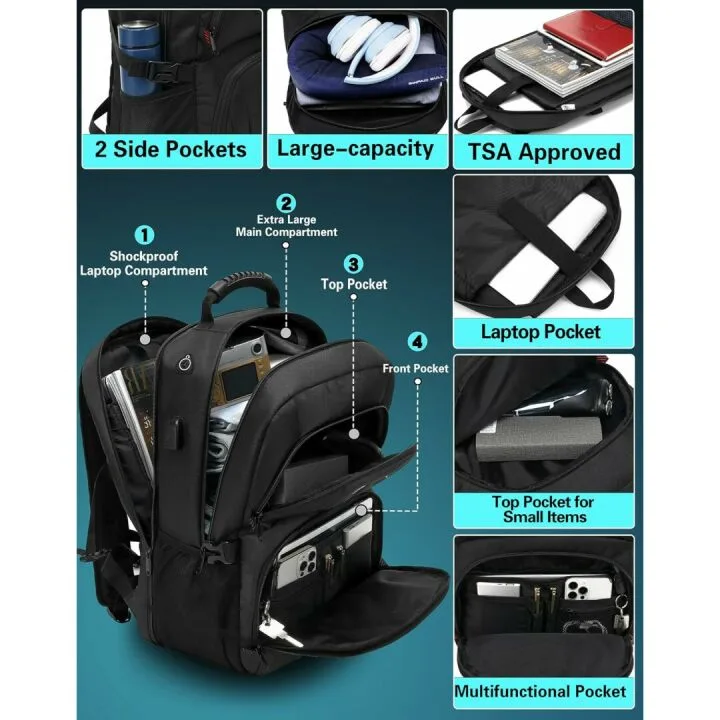 ProEtrade Large Laptop Backpack - TSA Approved, USB Port