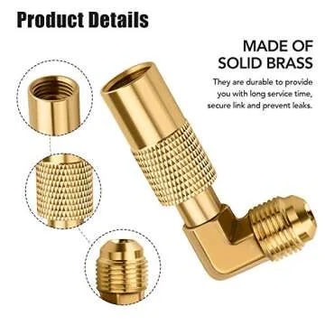 WADEO Propane Elbow Adapter, Low Pressure 3/8" Male Flare Propane Elbow Fitting for Blackstone Tabletop Camping Grill 17 Inch and 22 Inch Portable Gas Griddle