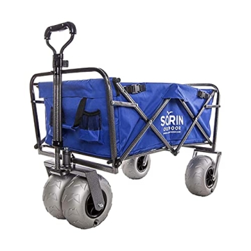 Sorin Outdoor Heavy Duty Beach Cart with Balloon Wheels
