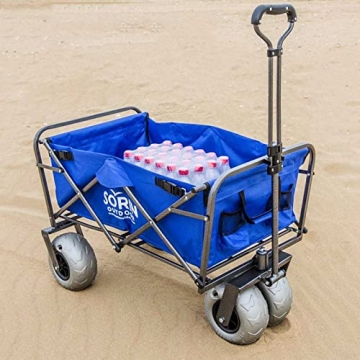 Sorin Outdoor Heavy Duty Beach Cart with Balloon Wheels