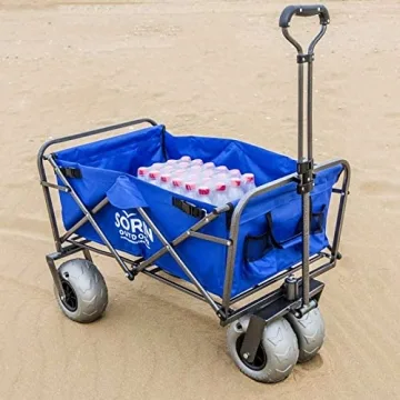 Sorin Outdoor Heavy Duty Beach Cart with Balloon Wheels