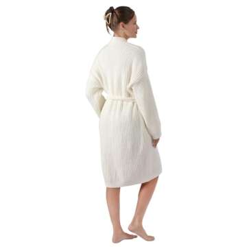 Bearberry Cozy Ribbed Robe | Soft Plush Nightgown